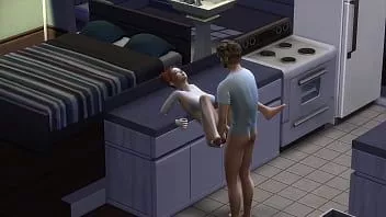Abspielen Mein Stiefbruder schimpft mich über den Tresen (Sims 4)